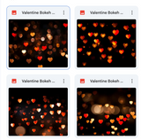 Magical Valentine Bokeh Overlays