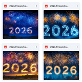 2026 Fireworks Background Bundle