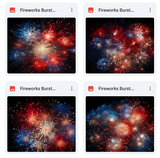 Magical Fireworks Burst Overlays