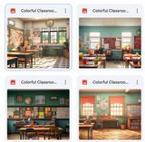 Colorful Classroom Background Bundle