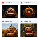 Pumpkin Chair Background Bundle