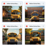 Yellow School Bus Background Bundle