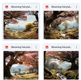 Blooming Fairytale Background Bundle