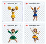 Magical Cheerleader Model Overlays