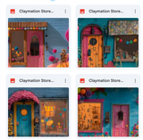 Claymation Store Front Background Bundle