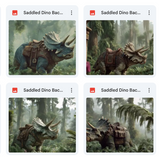 Saddled Dino Background Bundle