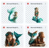 Magical Mermaid Model Overlays