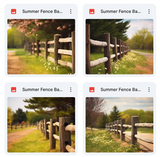 Summer Fence Background Bundle