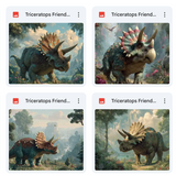 Triceratops Friend Background Bundle