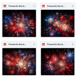Magical Fireworks Burst Overlays