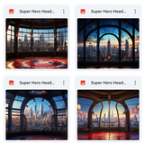 Super Hero Headquarters Background Bundle