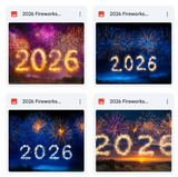 2026 Fireworks Background Bundle