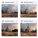 Rainbow Castle Background Bundle