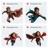 Magical Flying Super Hero Model Overlays