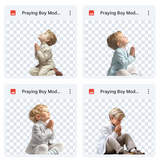 Magical Praying Boy Model Overlays