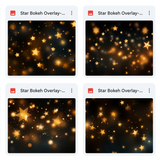 Magical Star Bokeh Overlays