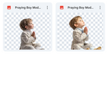 Magical Praying Boy Model Overlays