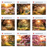 Ultimate Apple Blossoms Background Bundle