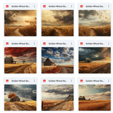 Ultimate Golden Wheat Background Bundle