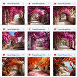 Ultimate Tropical Bougainvillea Paths Background Bundle