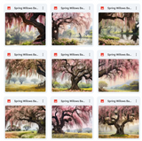 Ultimate Spring Willows Background Bundle
