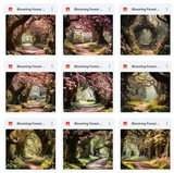 Ultimate Blooming Forest Background Bundle