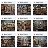 Ultimate Rustic Christmas Studio Background Bundle