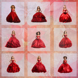 Red Holiday Gown Model Overlays - Meg Bitton Productions
