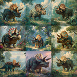 Triceratops Friend Background Bundle