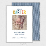 Boy Colorful Announcement Template