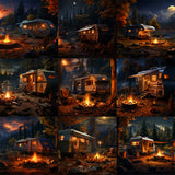 Around the Campfire Background Bundle