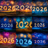 2026 Fireworks Background Bundle