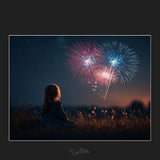 Magical Red White & Blue Fireworks Overlays