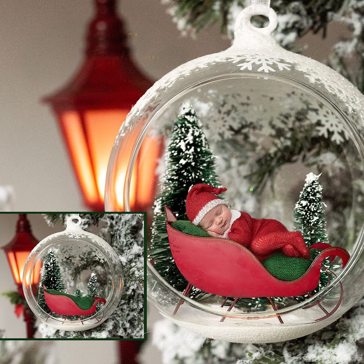 Digital Background: Winter Sleigh 2 - Meg Bitton Productions