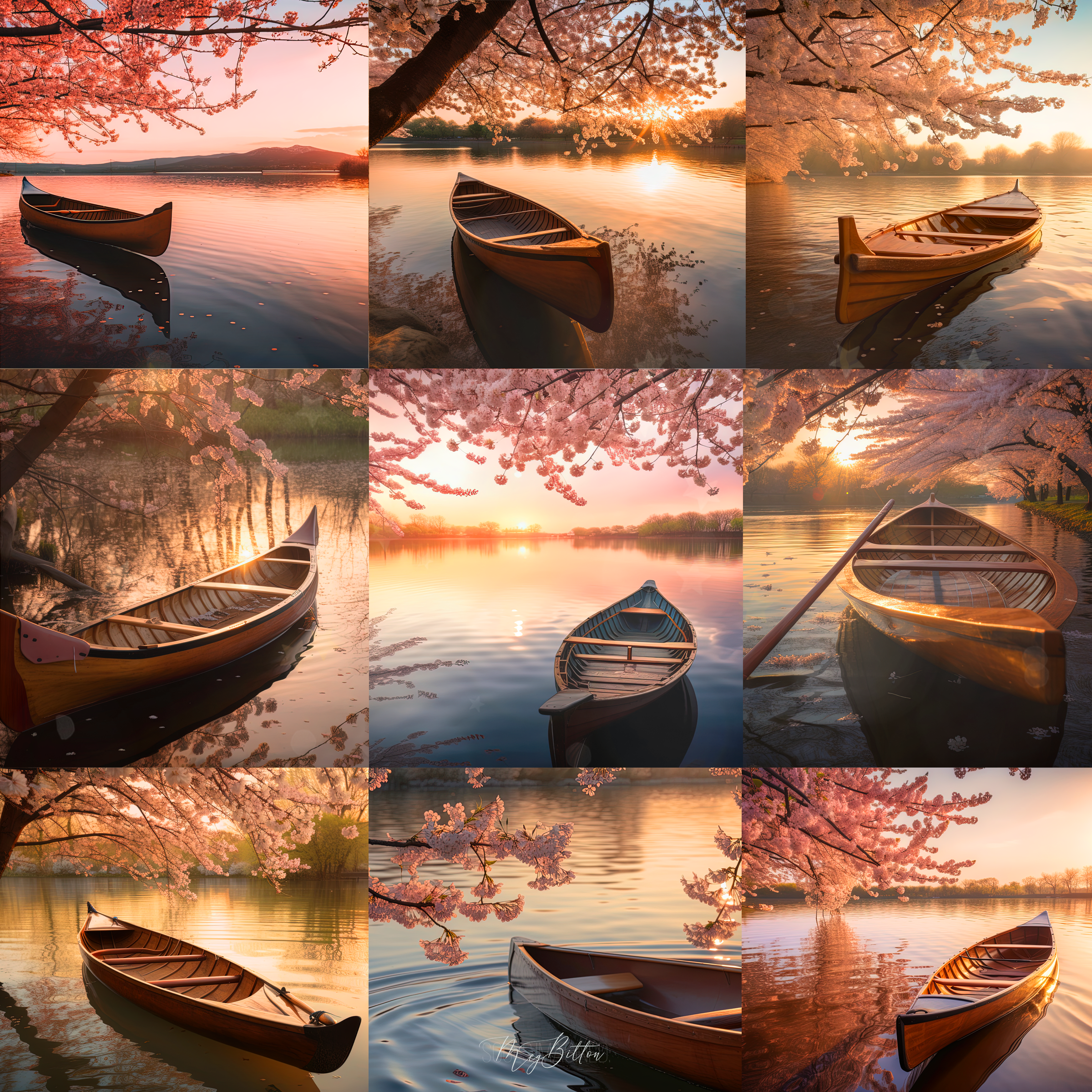 Cherry Tree Canoe Digital Background Bundle - Meg Bitton Productions