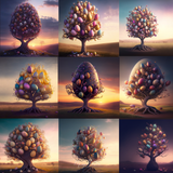 Egg Tree Digital Background Bundle - Meg Bitton Productions