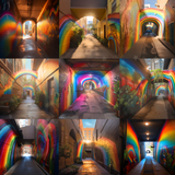 Rainbow Alley Digital Background Bundle - Meg Bitton Productions