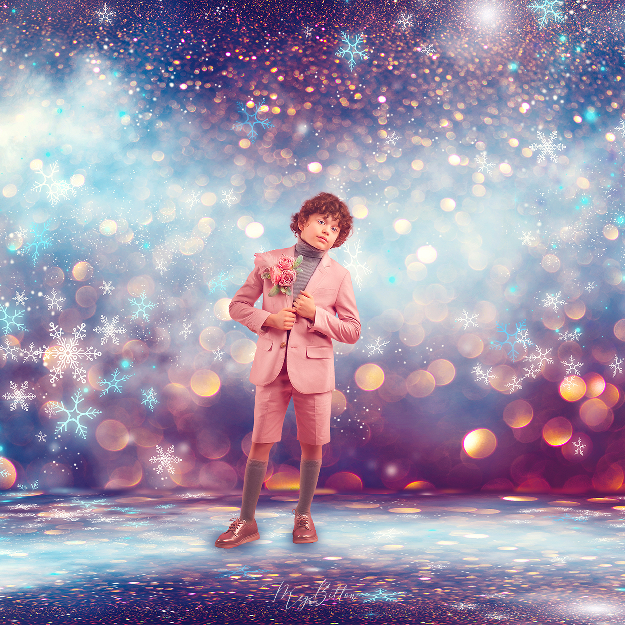Digital Studio Backdrop: Holiday Glitter - Meg Bitton Productions