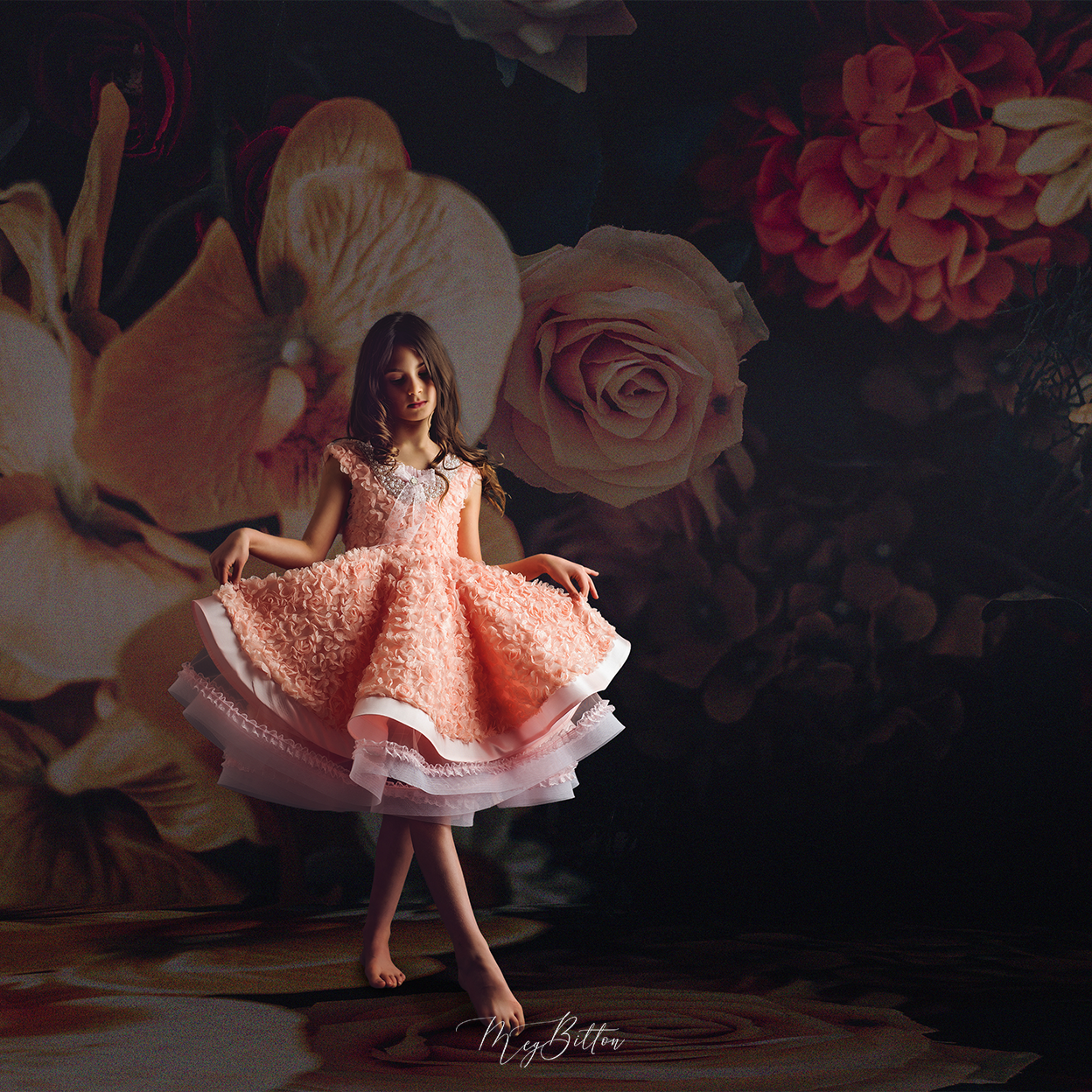Digital Studio Backdrop: Beautiful Bouquet - Meg Bitton Productions