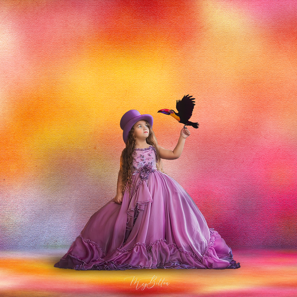 Digital Studio Backdrop: Spring Rainbow - Meg Bitton Productions