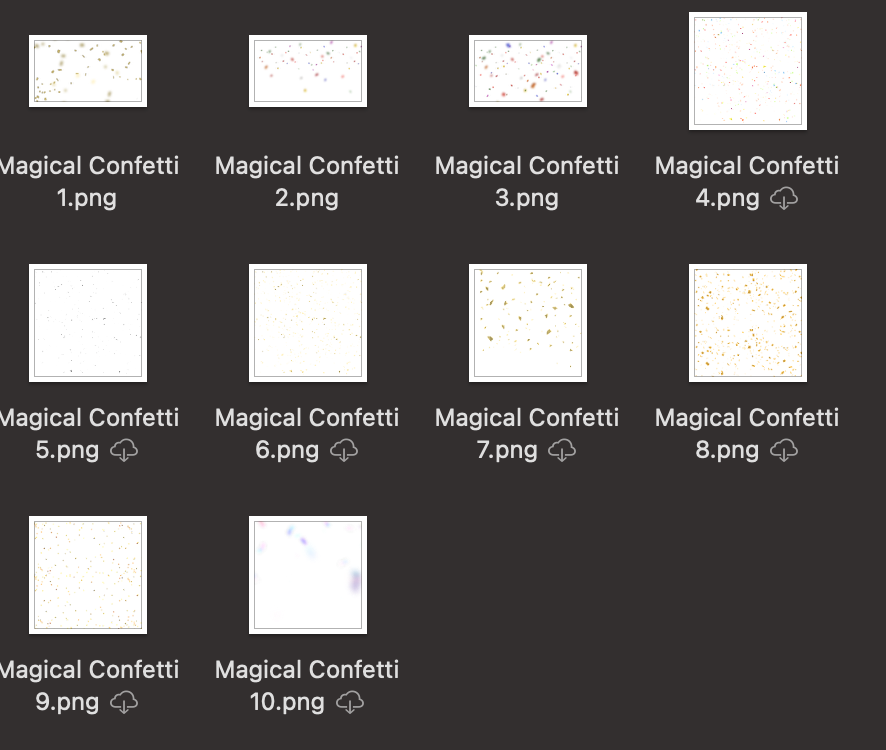 Magical Confetti Overlays - Meg Bitton Productions