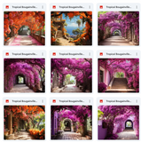 Ultimate Tropical Bougainvillea Paths Background Bundle