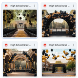 High School Grad Background Bundle