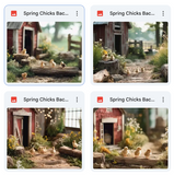 Spring Chicks Background Bundle