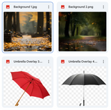 Spring Showers Background, Overlays, Texture & Brush Kit