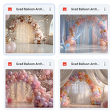 Grad Balloon Arch Background Bundle