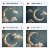 Over the Moon Newborn Background Bundle