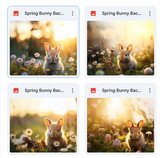 Spring Bunny Background Bundle