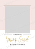 Modern Pink Senior Announcement Template