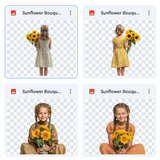 Magical Sunflower Bouquet Model Overlays